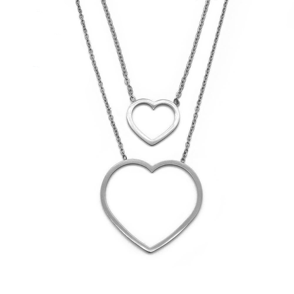 Thin hot sale heart necklace