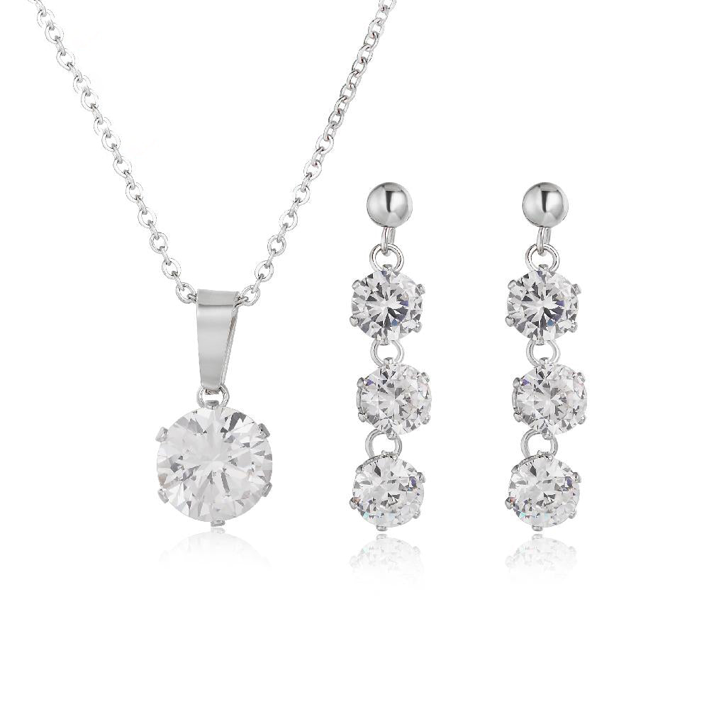 Drop earrings deals and necklace set