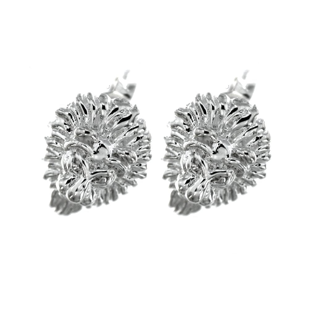 Lion head store stud earrings