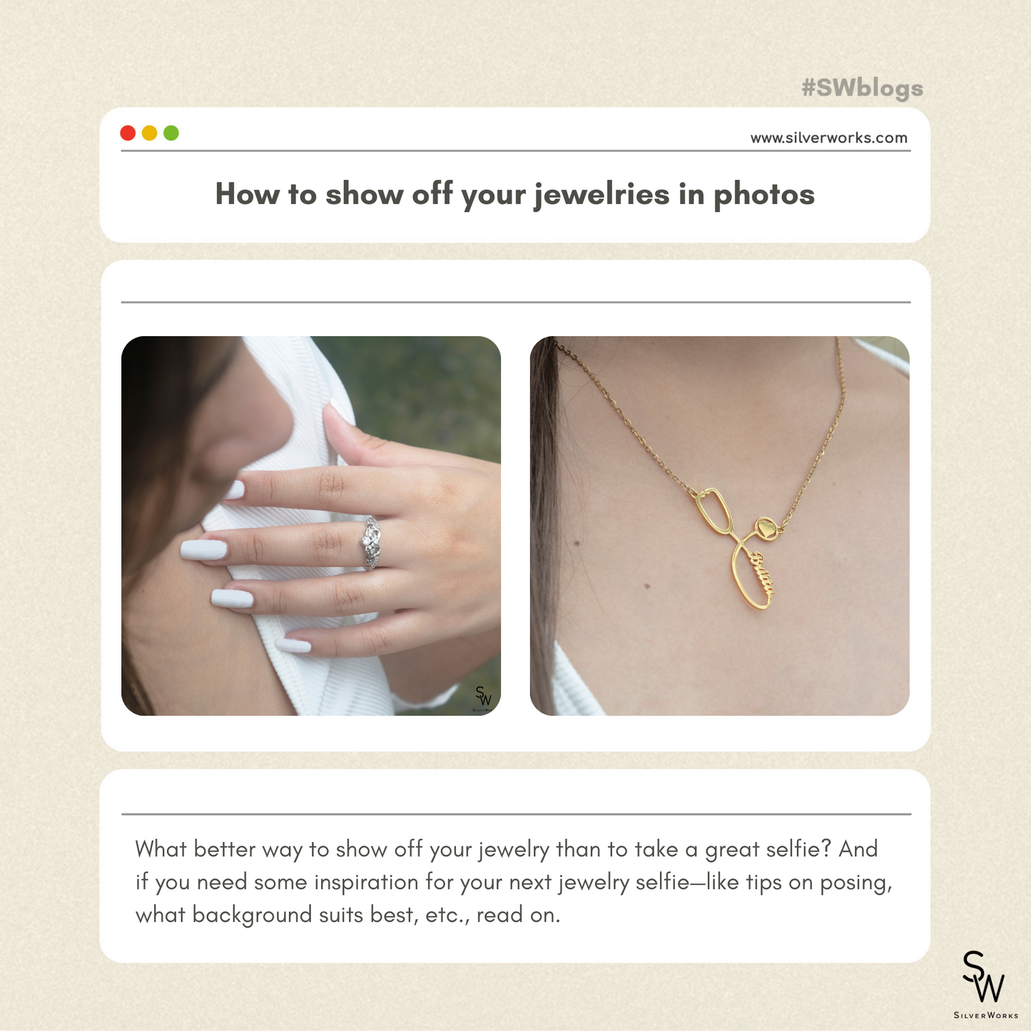 SHOW OFF YOUR JEWELRY IN PHOTOS