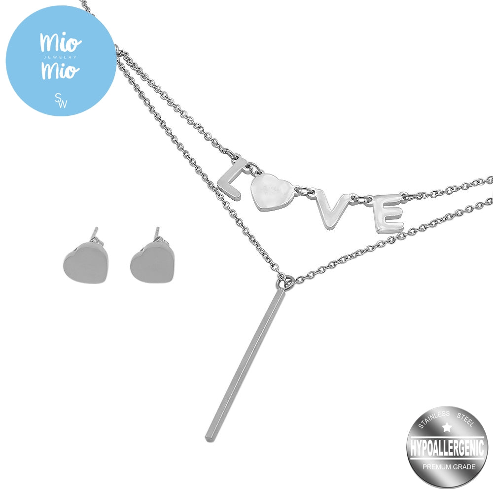 Anzy Love Stainless Steel Jewelry Set | SilverWorks