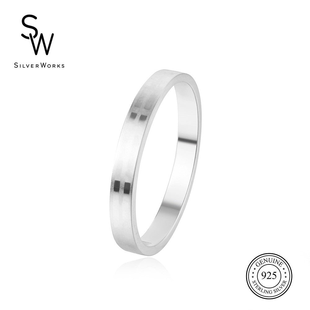 Zarta 925 Sterling Silver Wedding Band Ring | SilverWorks