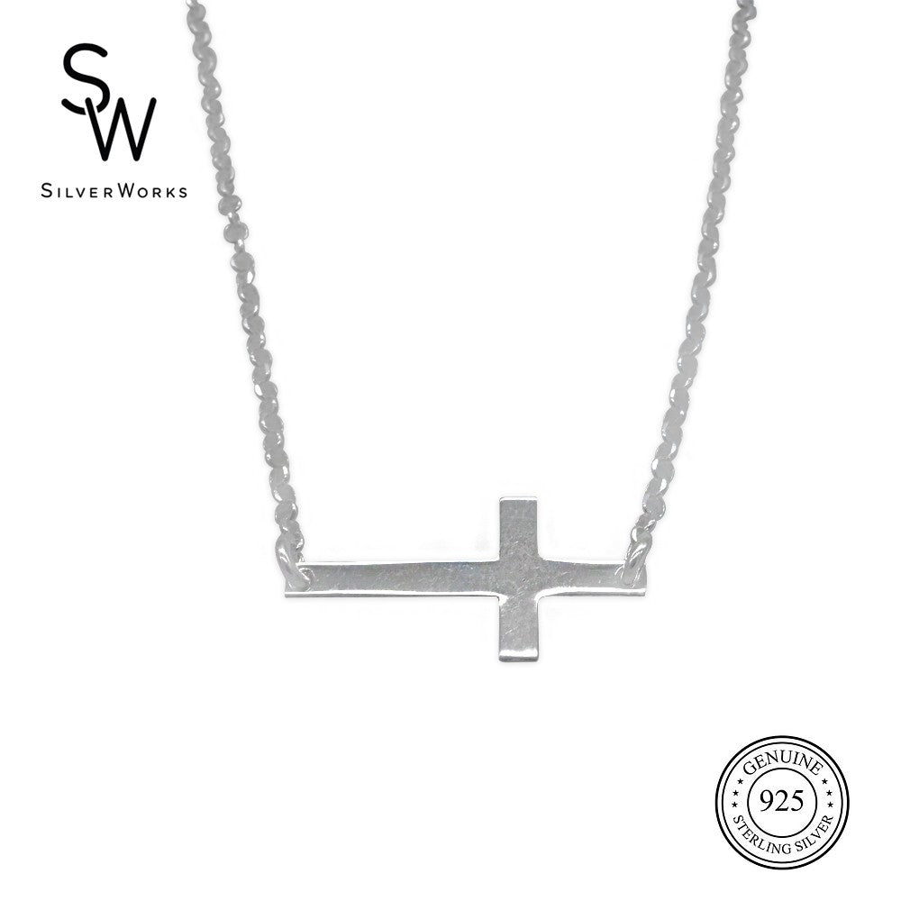 Noah Cross 925 Sterling Silver Pendant Necklace | SilverWorks