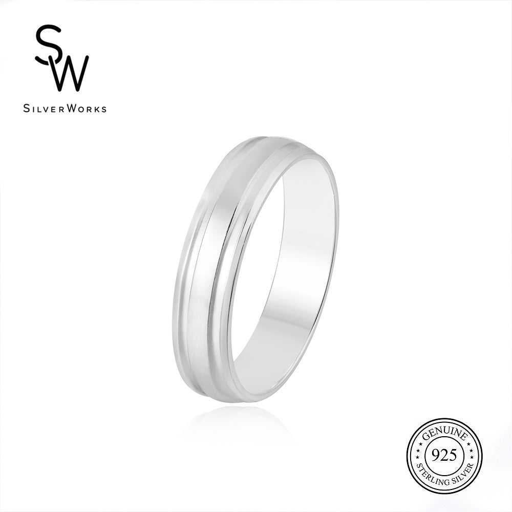 Willa 925 Sterling Silver Wedding Band Ring | SilverWorks