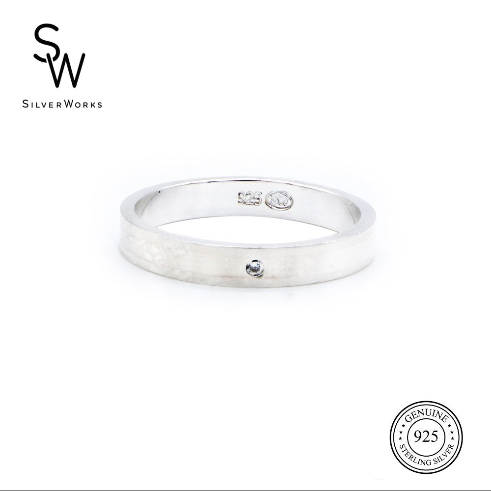 
                      
                        Emily 925 Sterling Silver Wedding Band Ring | SilverWorks
                      
                    