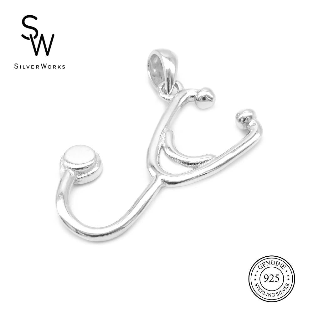 Silverworks Stethoscope Pendant Charm C4946