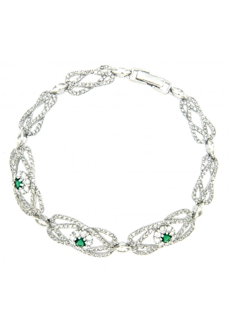 Flower Design Silver Bracelet