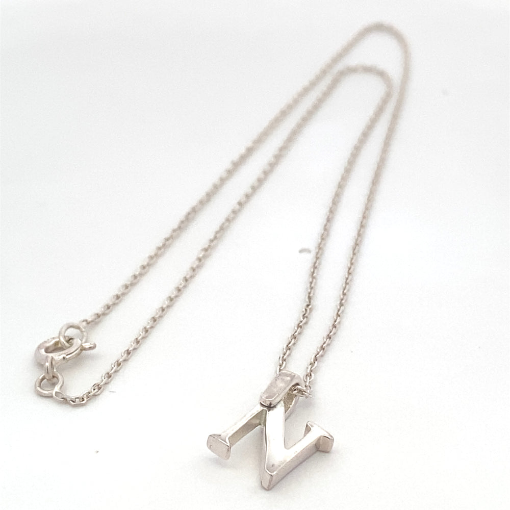 C4008 CHAIN W/LETTER N PENDANT