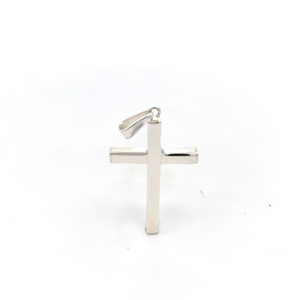 C5027 20X40MM SILVER HOLLOW CROSS 2.92G