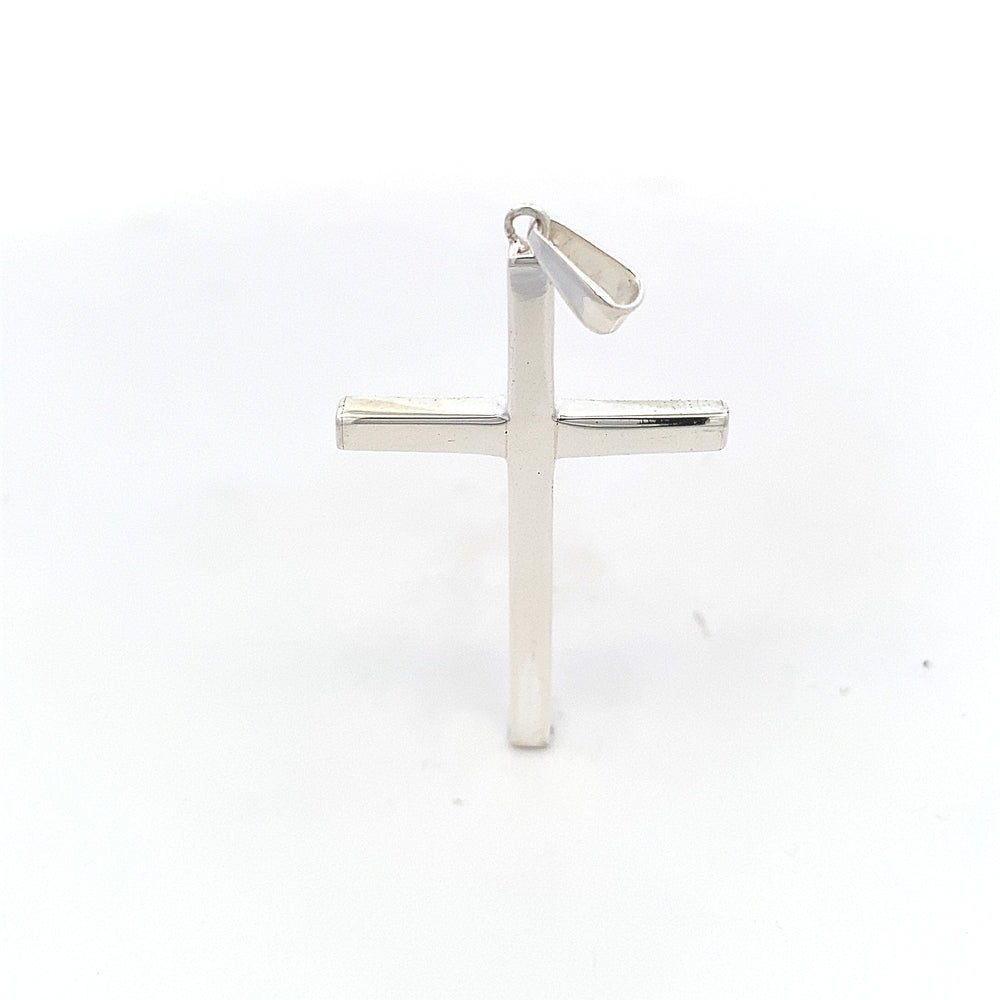 C5037 26X50MM SILVER PLAIN CROSS 3.77G