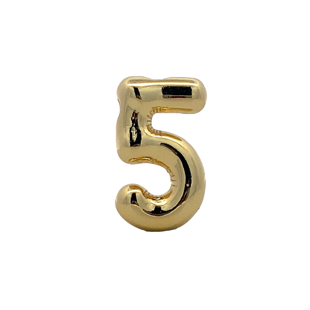 Number "5" Gold Pendant  925 Sterling Silver | SilverWorks