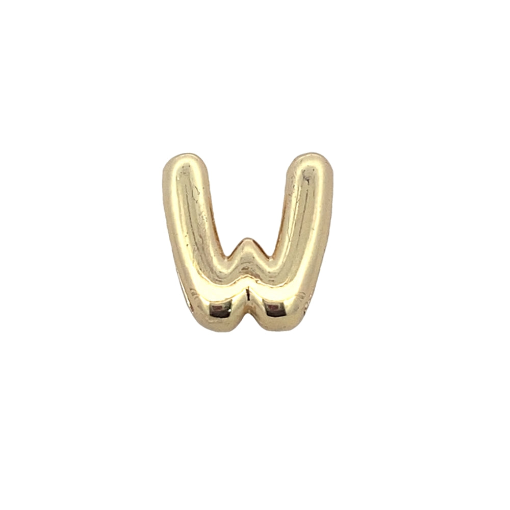 C5204 PLAIN GOLD COLOR LETTER W 2.1G