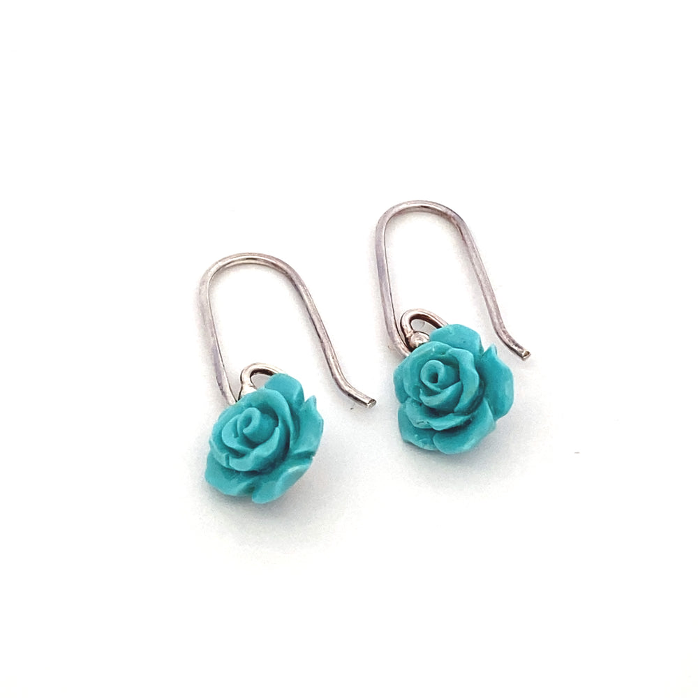 F Wire Violet Rose Earrings