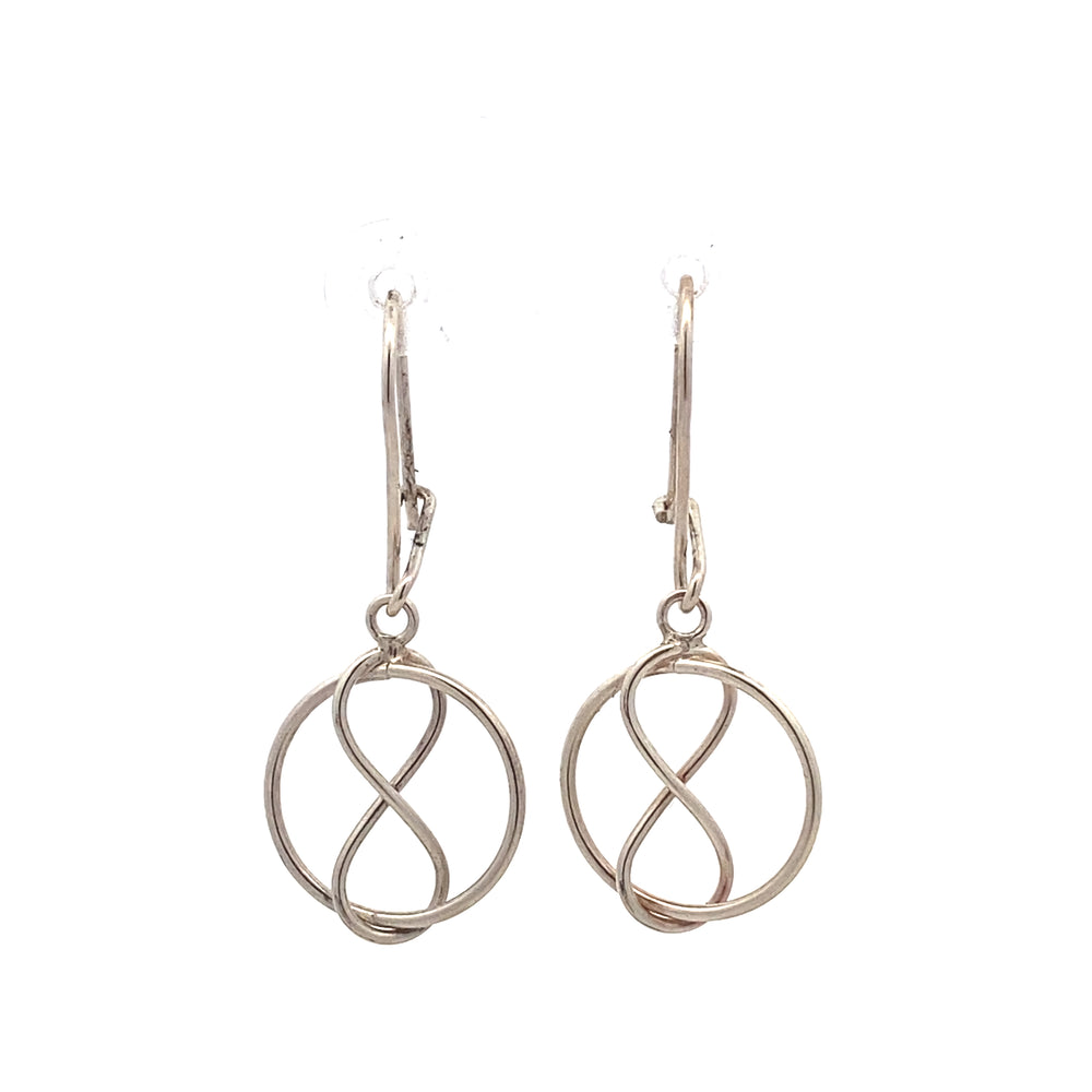 Infinity in Round Drop Earrings