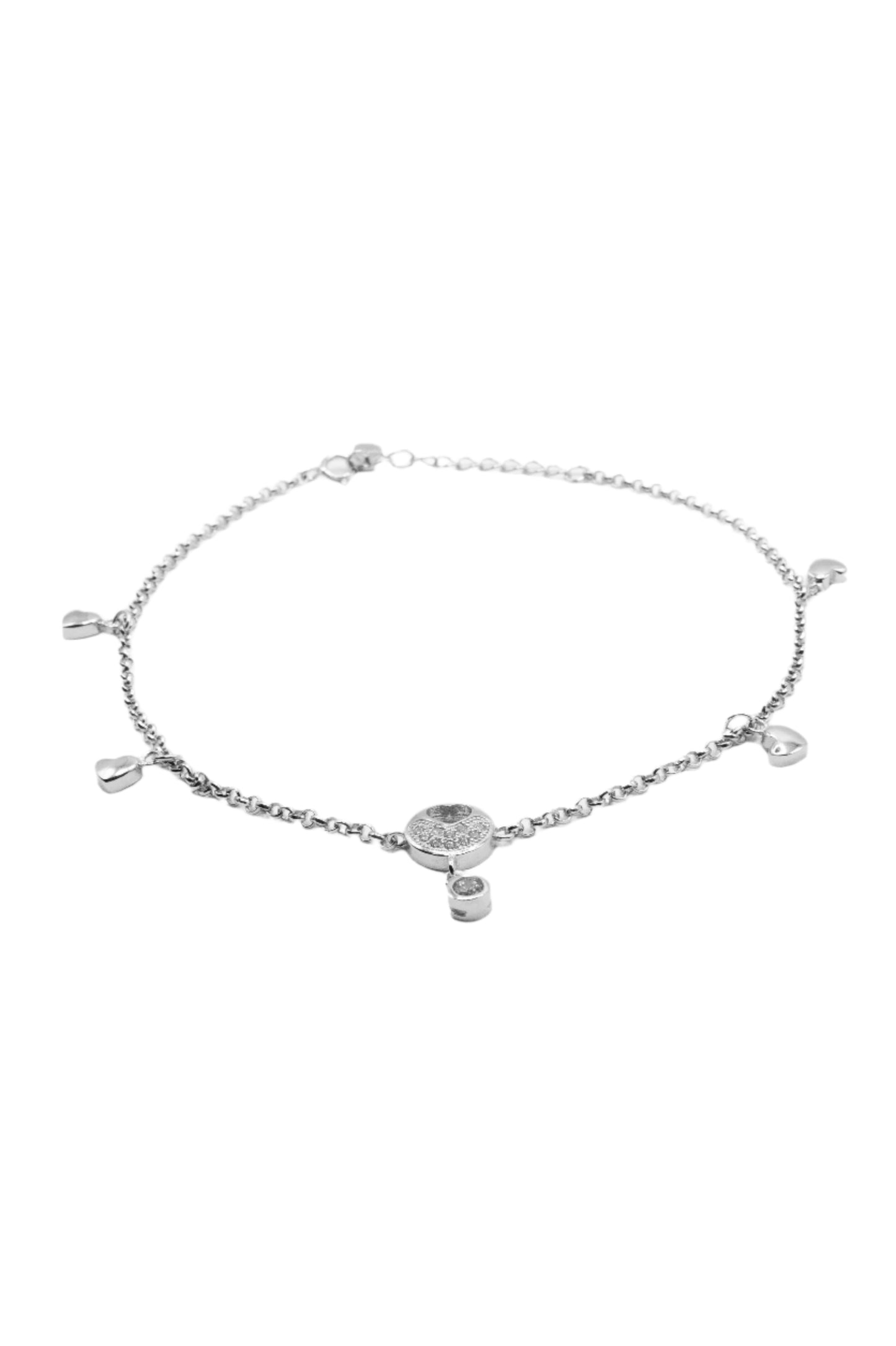 Cher Heart 925 Sterling Silver Charm Bracelet | SilverWorks