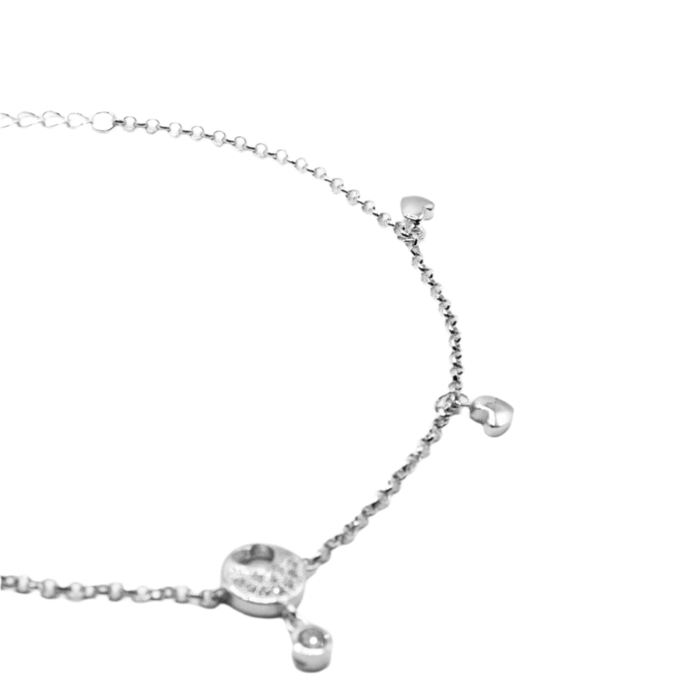 Cher Heart 925 Sterling Silver Charm Bracelet | SilverWorks