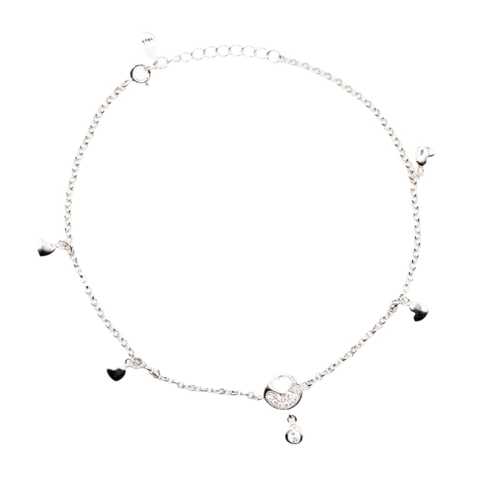 
                      
                        Cher Heart 925 Sterling Silver Charm Bracelet | SilverWorks
                      
                    