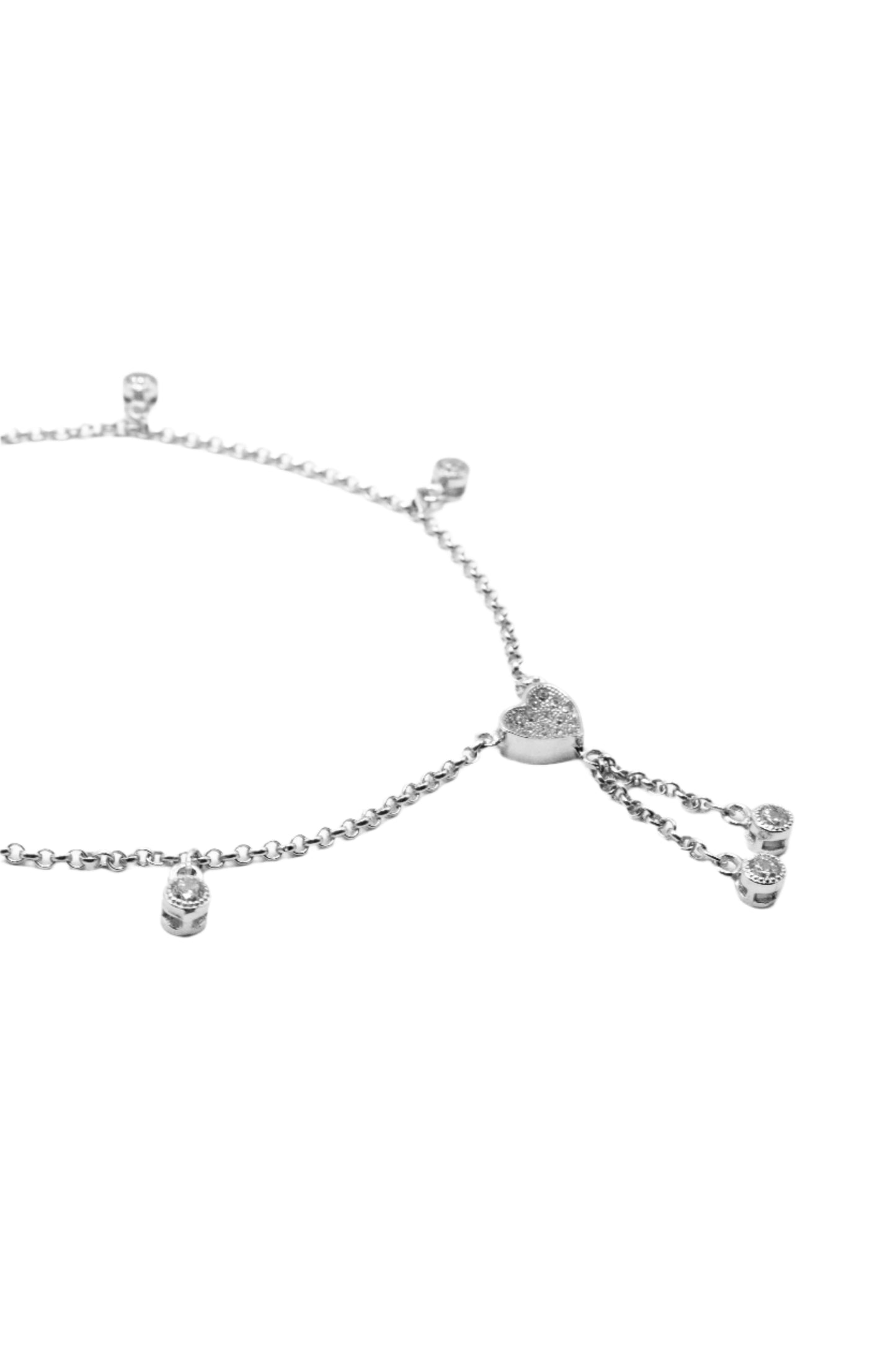 Astrid Heart 925 Sterling Silver Charm Bracelet | SilverWorks