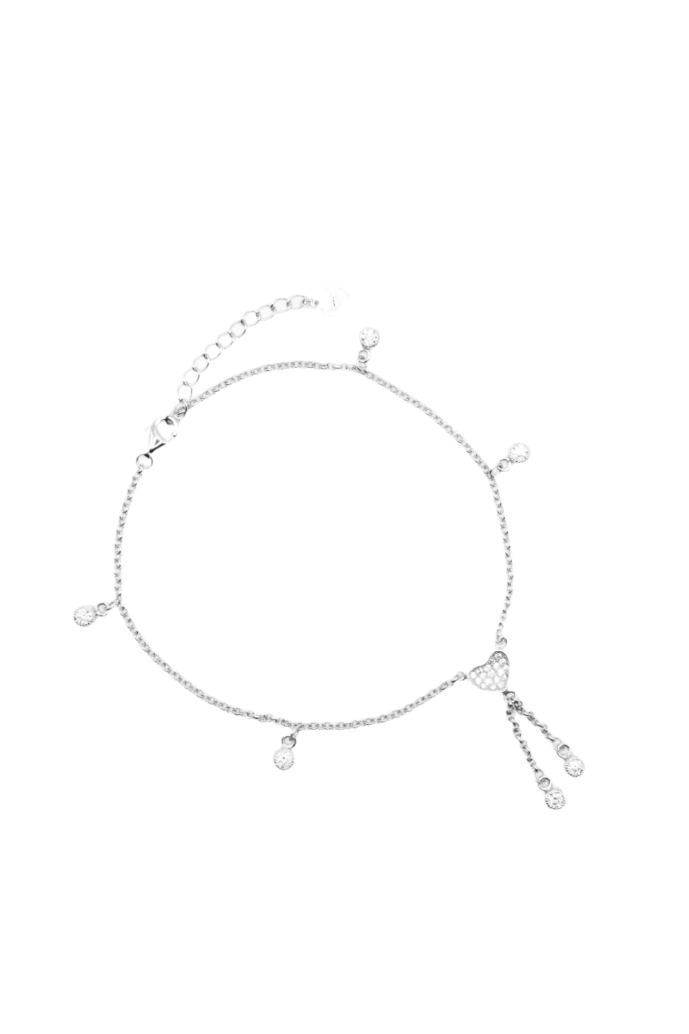 Astrid Heart 925 Sterling Silver Charm Bracelet | SilverWorks