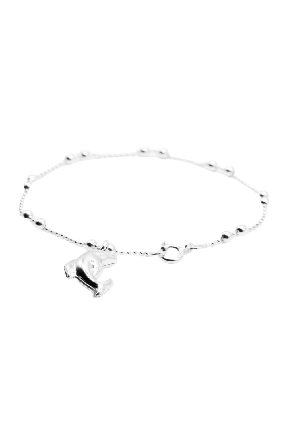 Zale Dangling Dolphin 925 Sterling Silver Chain Bracelet | SilverWorks