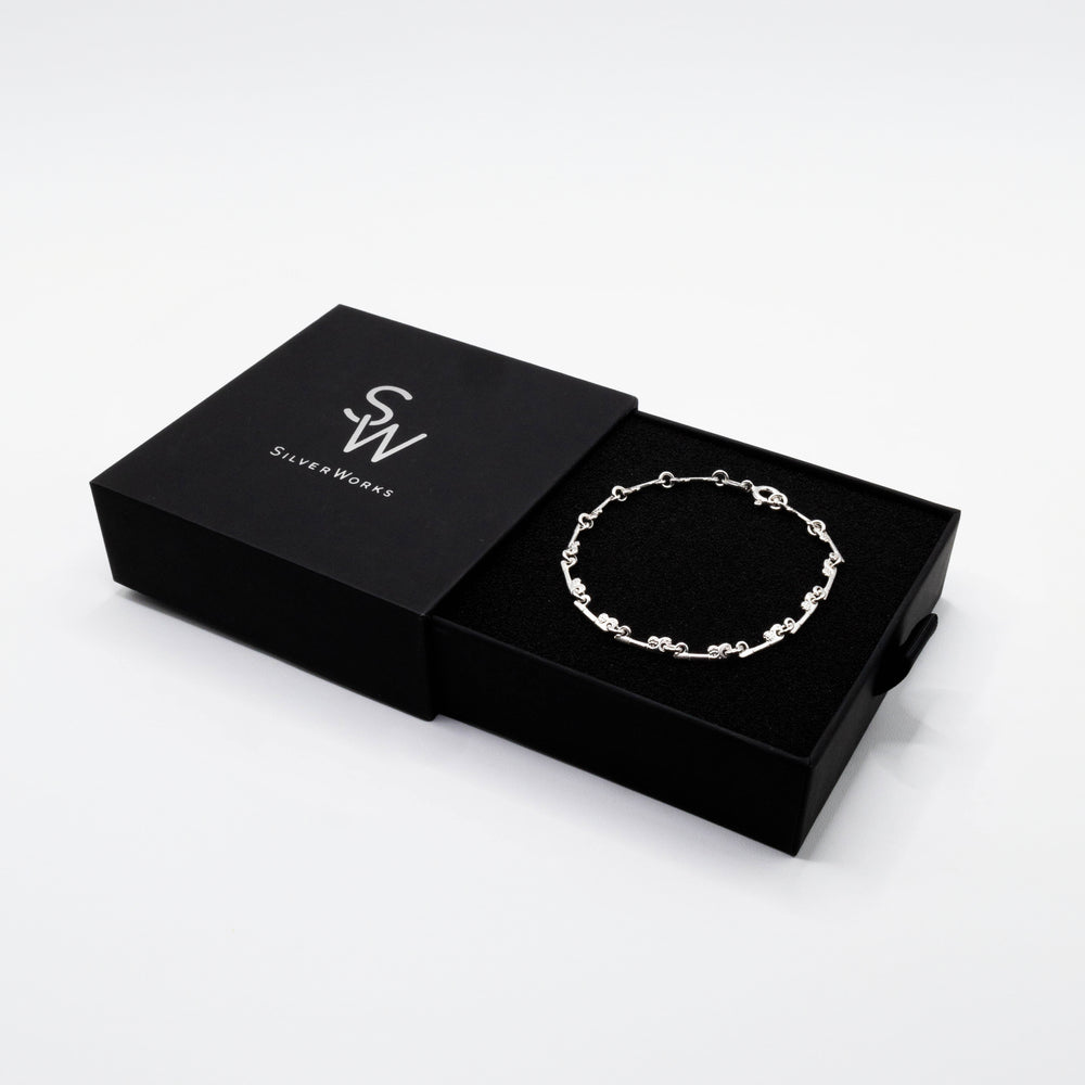 
                      
                        Angela Baguette 925 Sterling Silver Chain Bracelet | SilverWorks
                      
                    