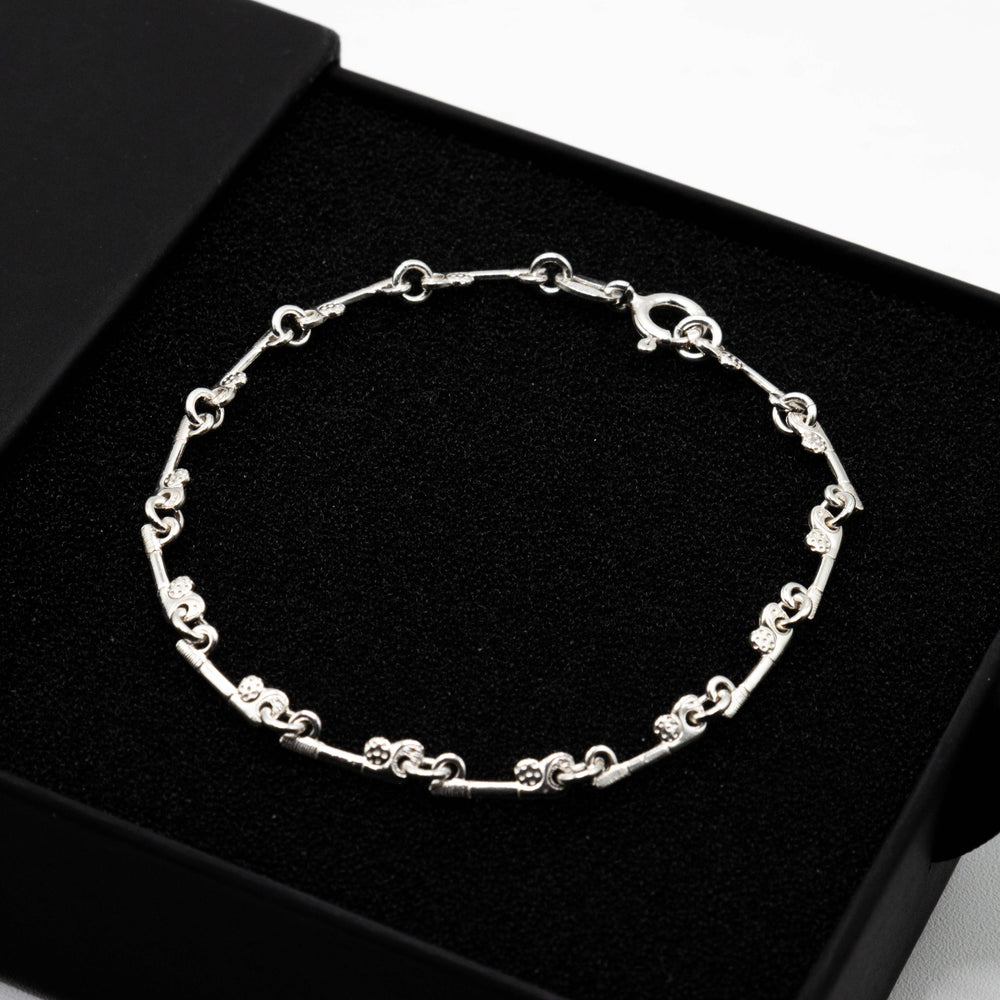 
                      
                        Angela Baguette Stone 925 Sterling Silver Chain Bracelet
                      
                    