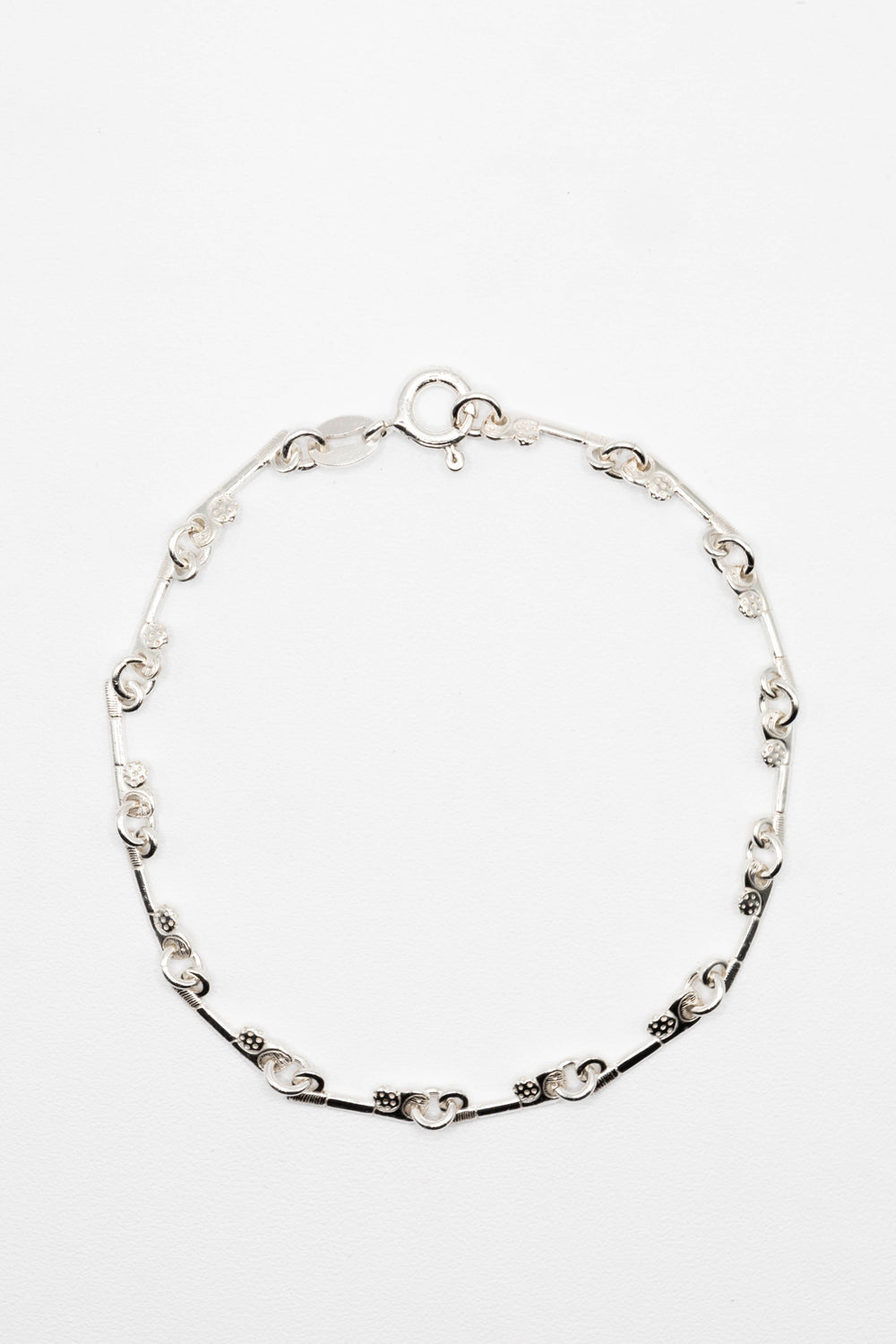 Angela Baguette 925 Sterling Silver Chain Bracelet | SilverWorks