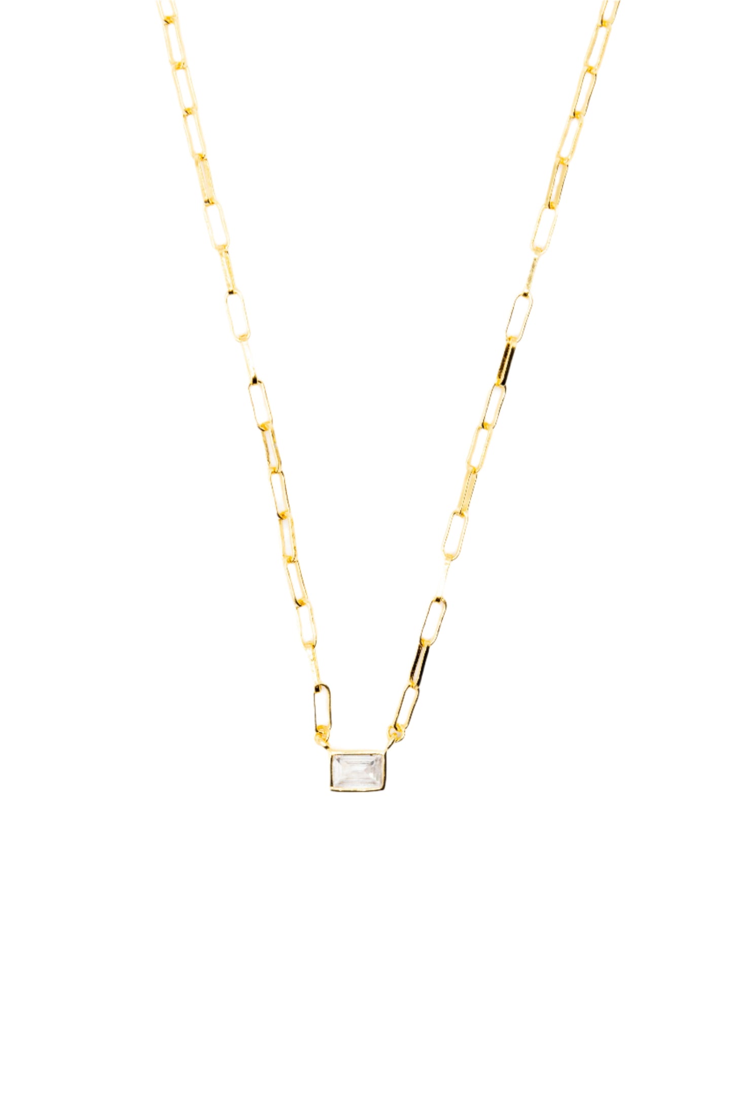 Hazel Geometry Rectangle Silver Necklace | SilverWorks