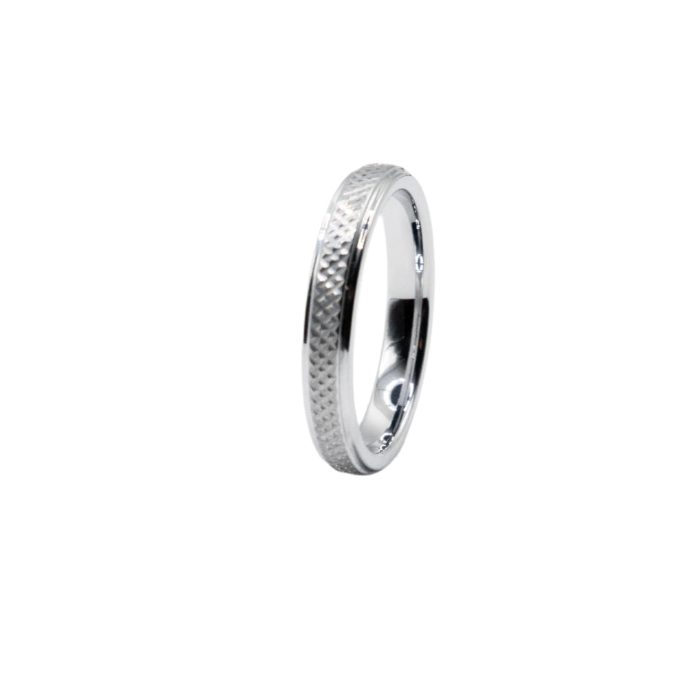 Chad Criss Cross Chemistry Tungsten Collection Wedding Band Ring | SilverWorks