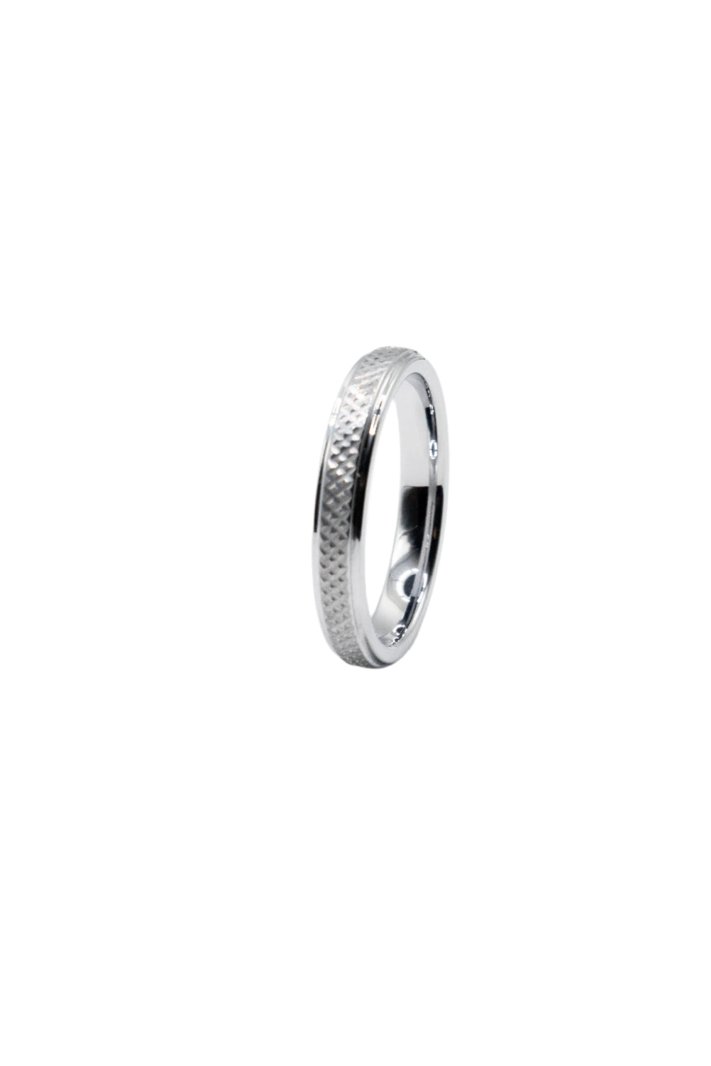 Chad Criss Cross Chemistry Tungsten Wedding Band Ring | SilverWorks