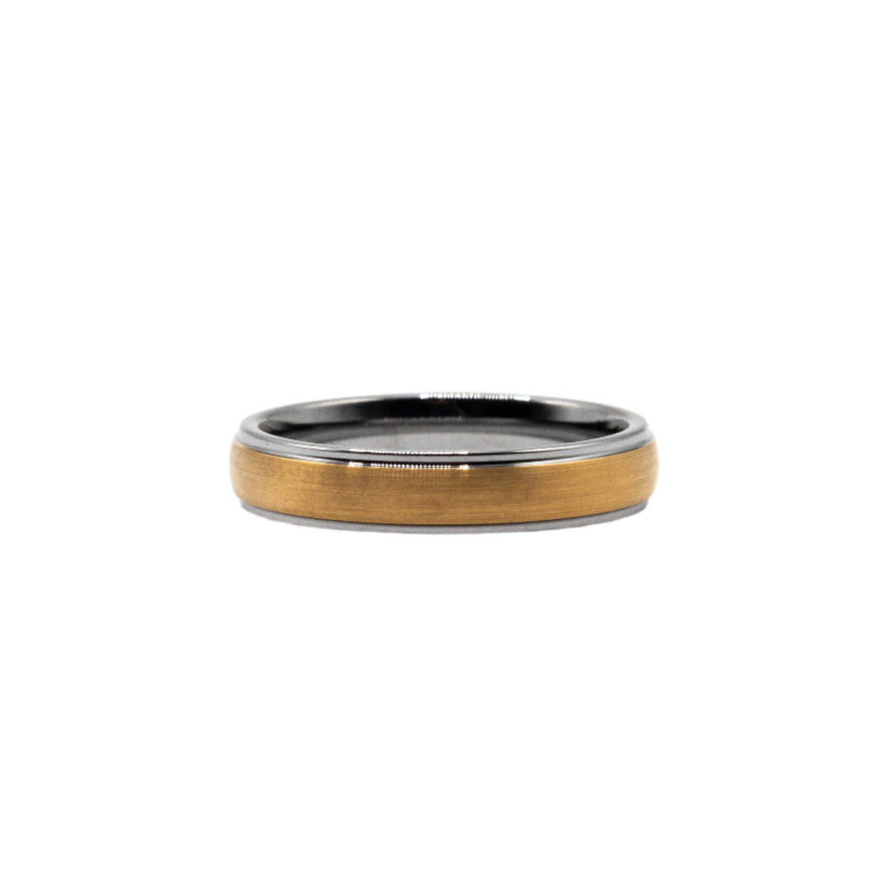 
                      
                        Irbid Classic Gold and Grey Two-Tone Tungsten Ring | SilverWorks
                      
                    