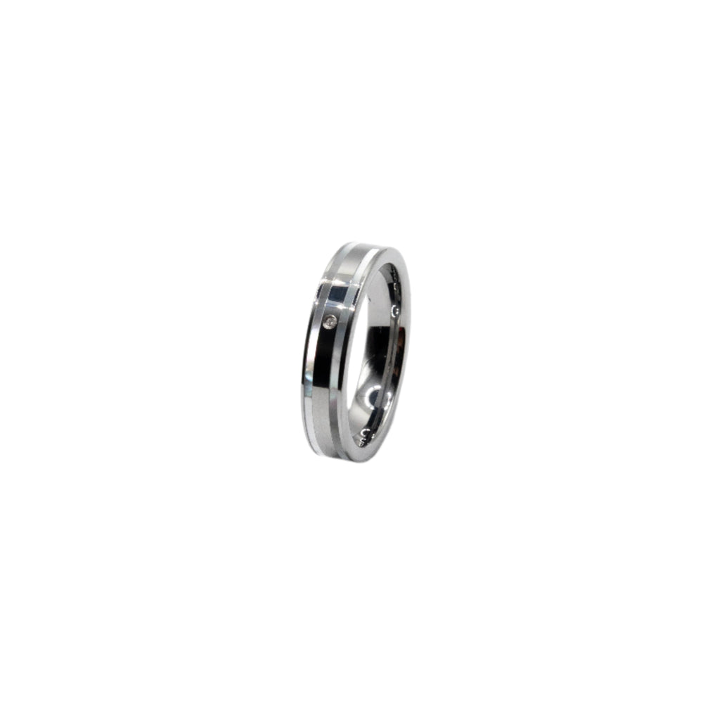 Jodie Tungsten Wedding Band Ring | SilverWorks