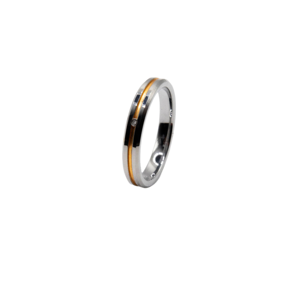 Izumi Two-Tone Tungsten Wedding Ring | SilverWorks