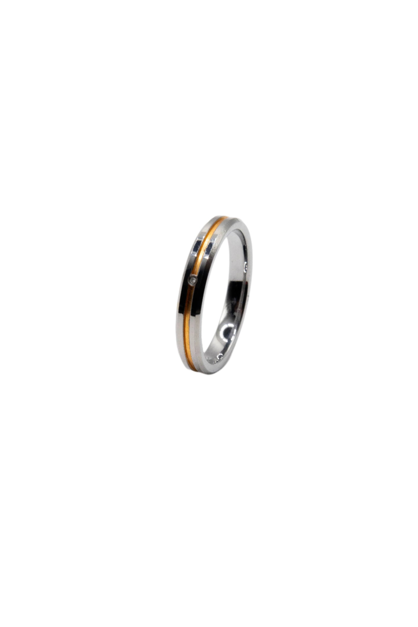 Izumi Two-Tone Tungsten Wedding Ring | SilverWorks