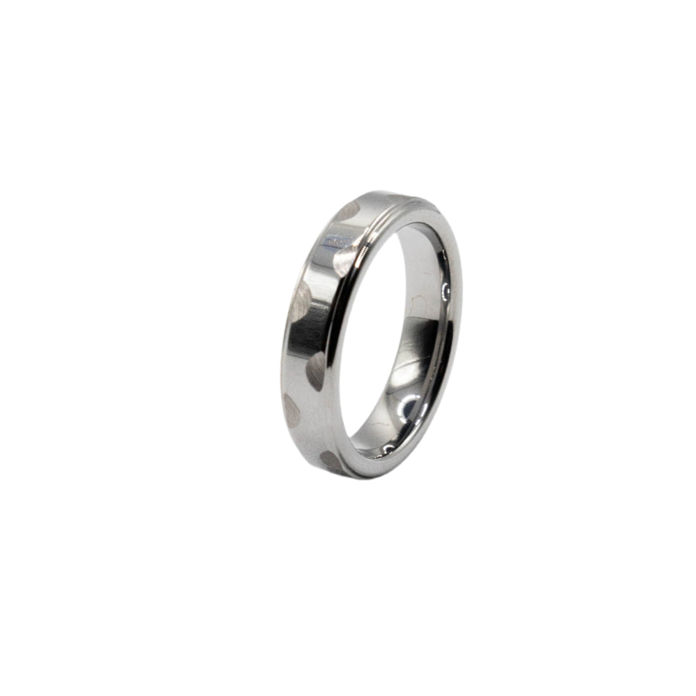 James Scallop Etched Tungsten Band Ring | SilverWorks