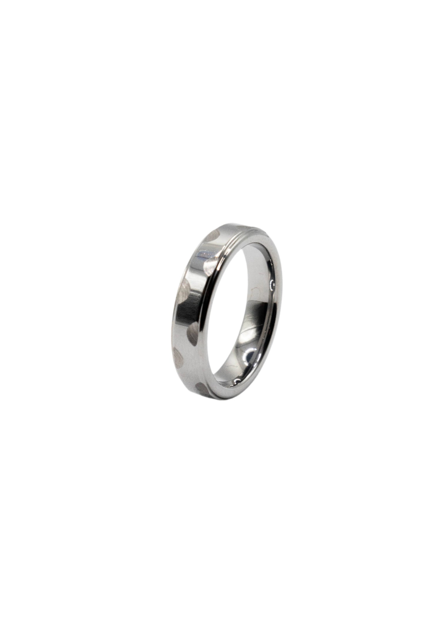 James Scallop Etched Tungsten Band Ring | SilverWorks