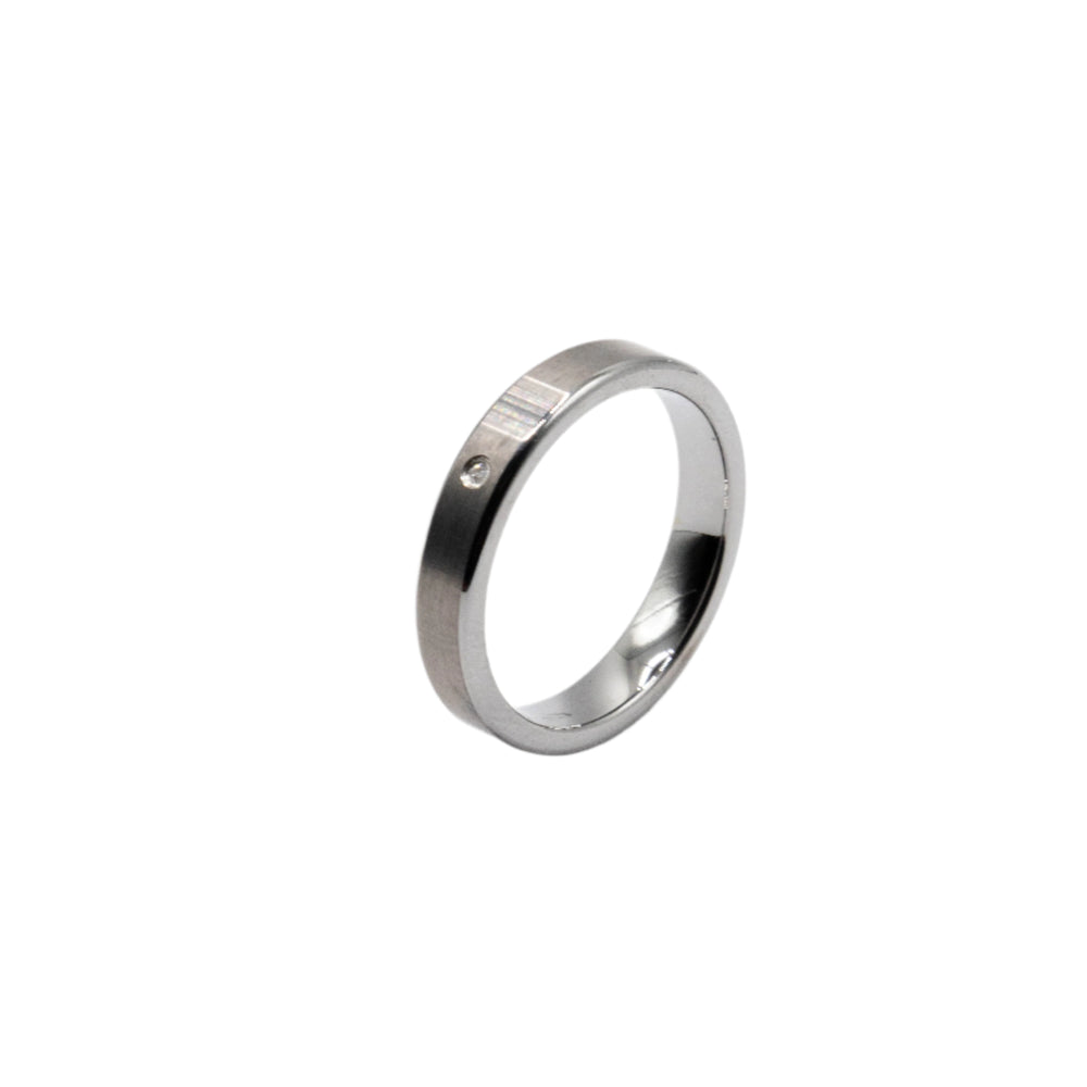 Mabel Tungsten Wedding Band Ring | SilverWorks