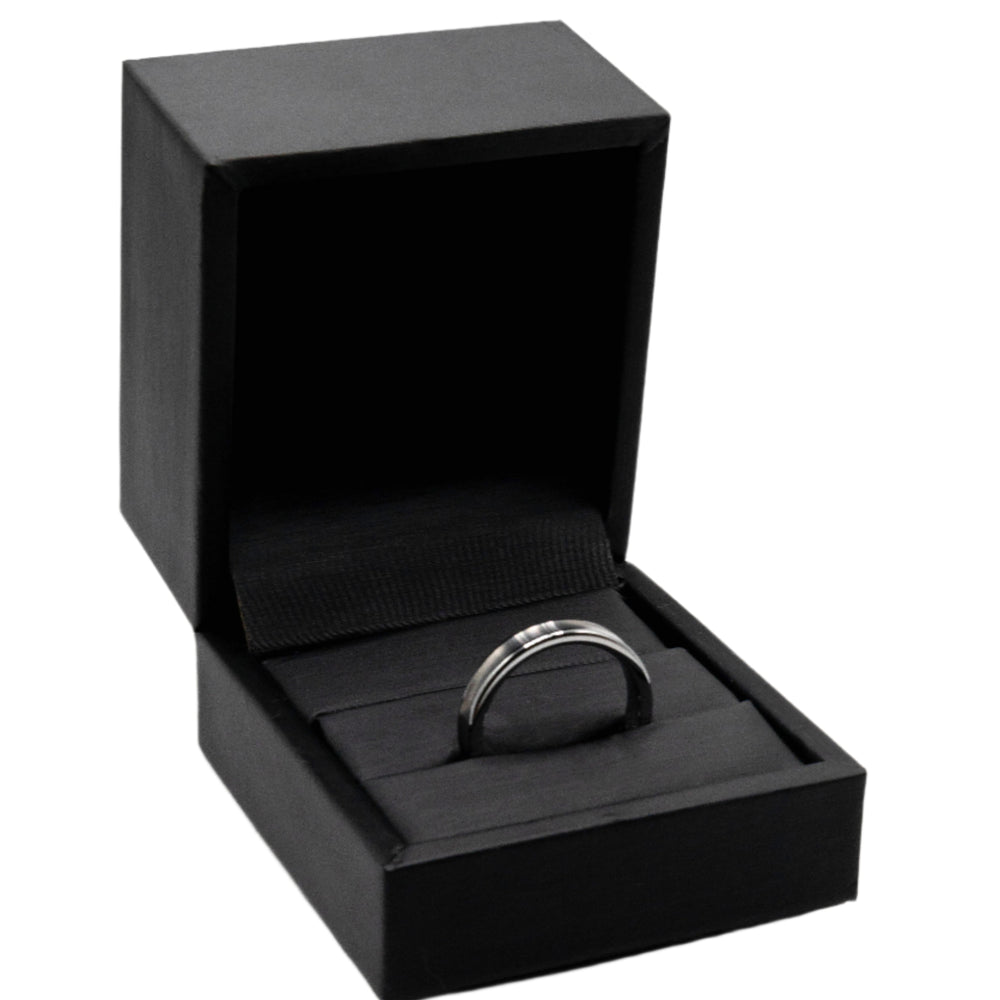 
                      
                        Lena Matte Tungsten Wedding Band Ring | SilverWorks
                      
                    