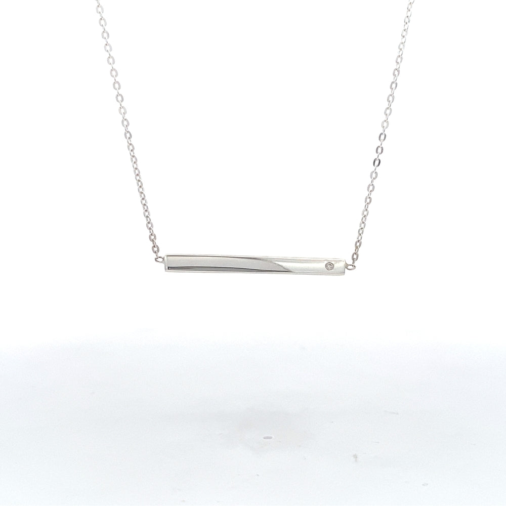 
                      
                        N5046 18INCH BAR W/ 1 CZ, SILVER CHAIN 2.25G
                      
                    