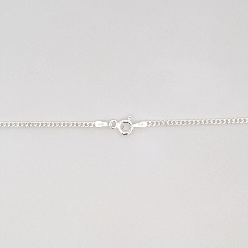 N5166 18IN SILVER CURB CHAIN NCKLCE 3.9G