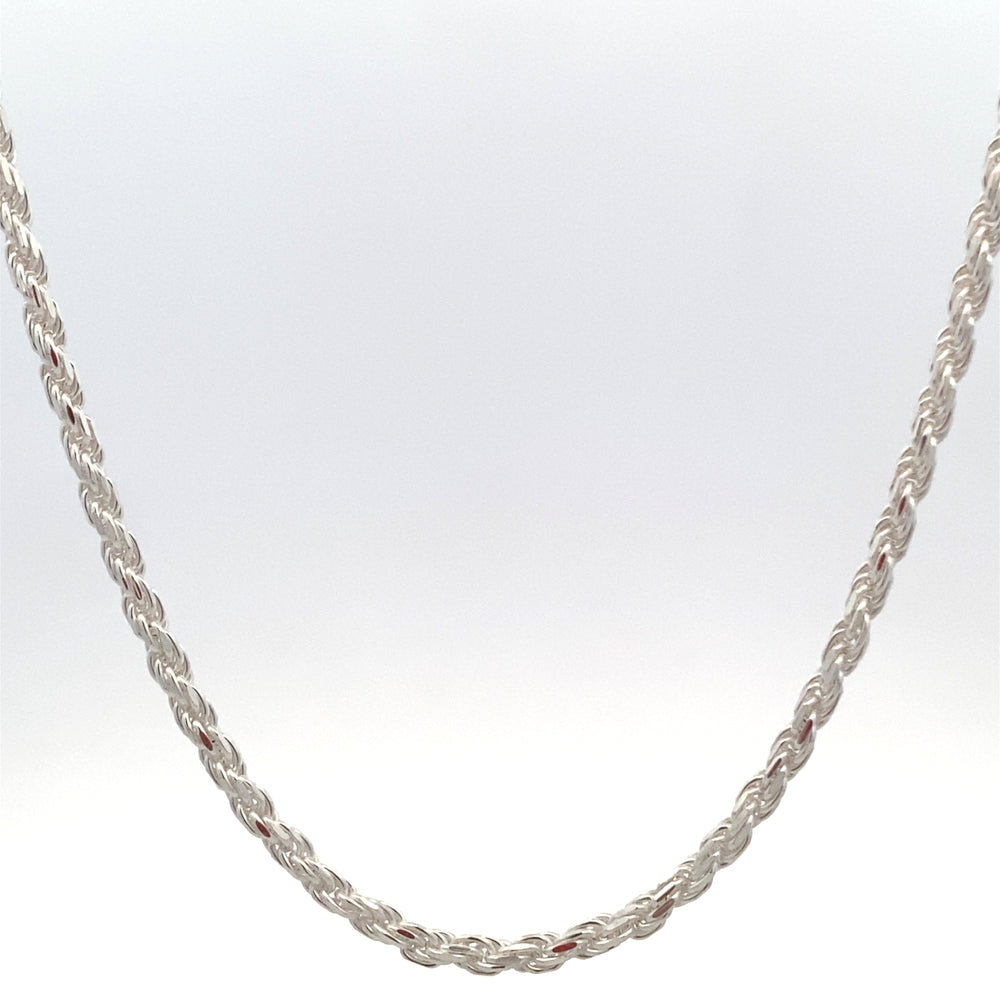 N5176 18IN SLVR ROPE CHAIN NCKLCE 8.8G