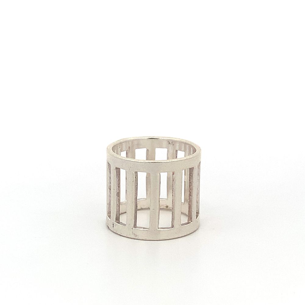 Dell Open Block 925 Sterling Silver Ring | SilverWorks