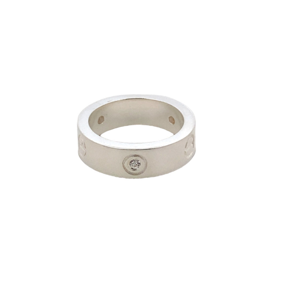 Sanblasted Band with Screw Ring Unisex R4318
