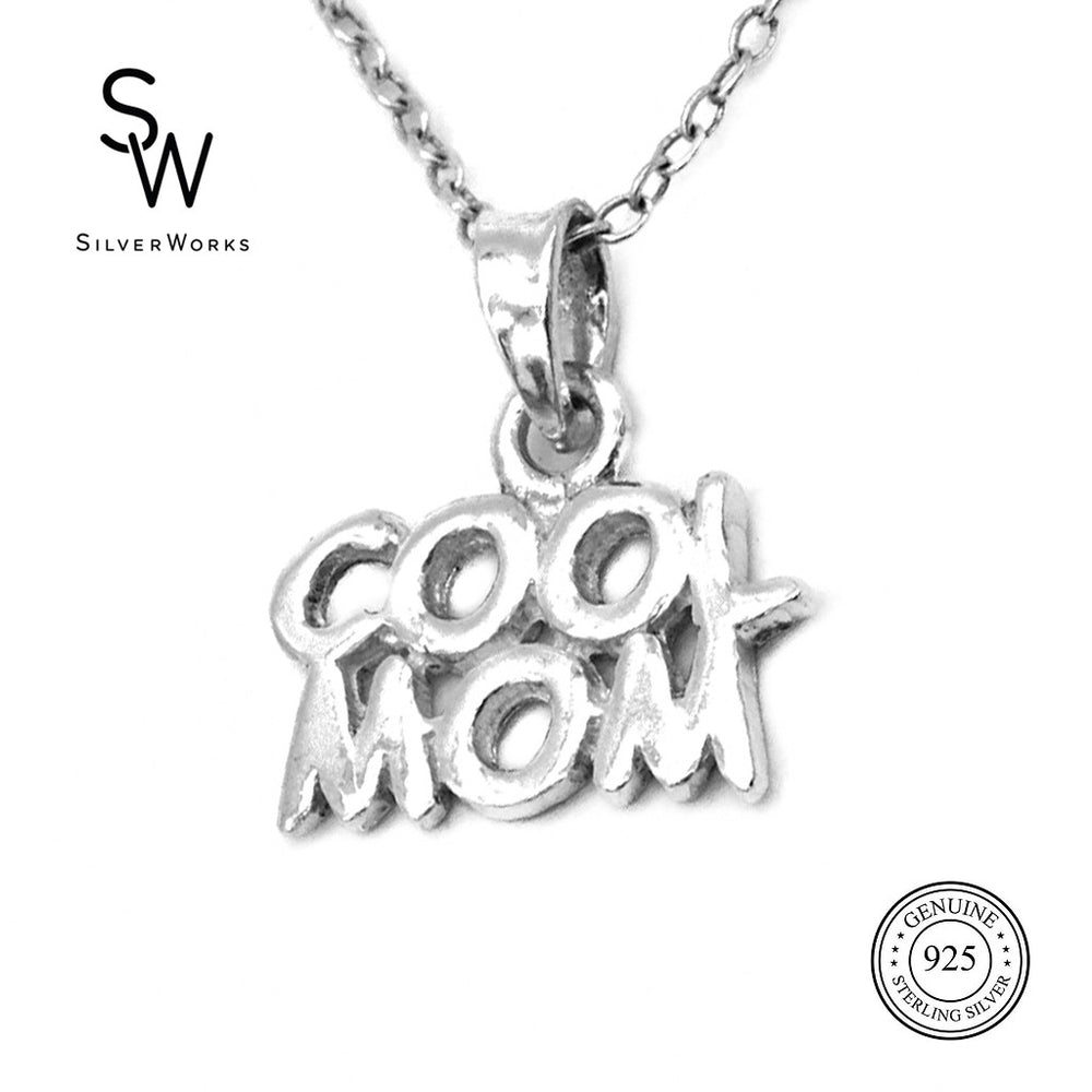 
                      
                        Silverworks N4029 Cool Mom Pendant in Thin Chain Necklace
                      
                    