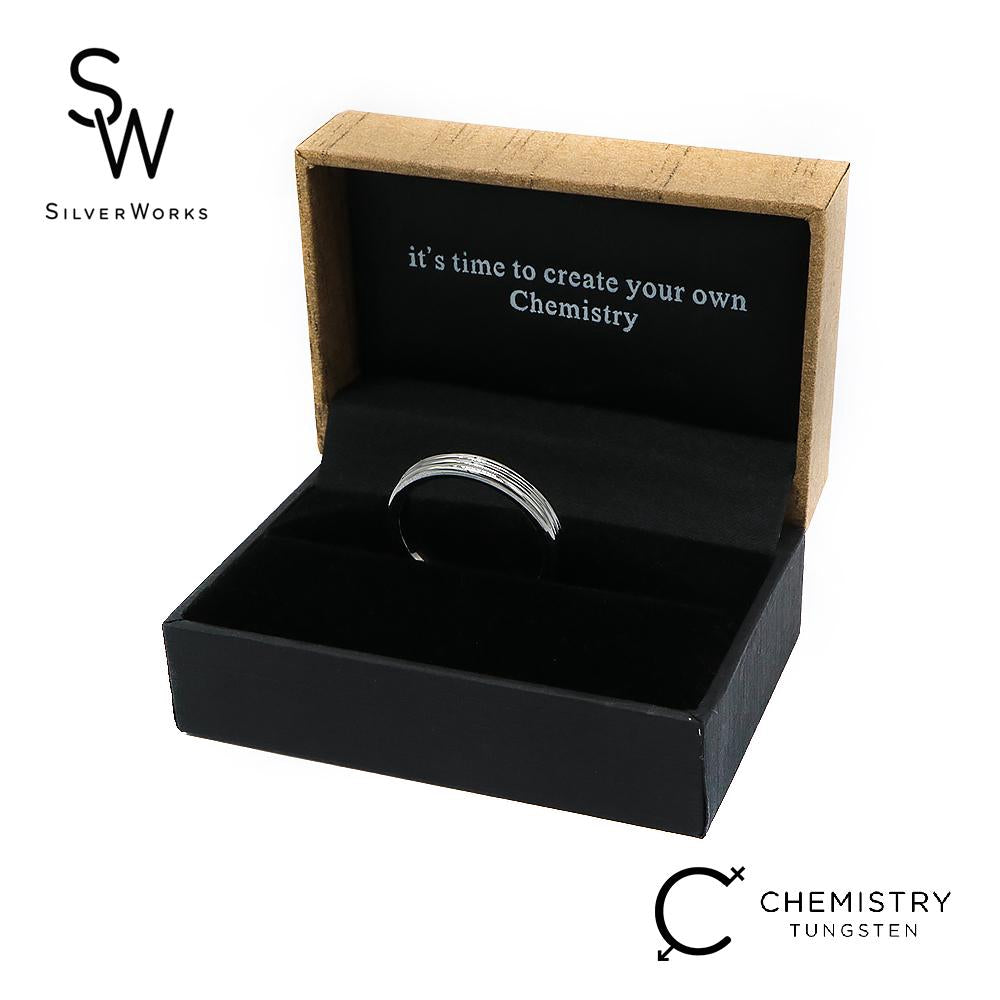 
                      
                        Silverworks Polished Tungsten Ring with Rail Design - Chemistry Tungsten Collection T43
                      
                    