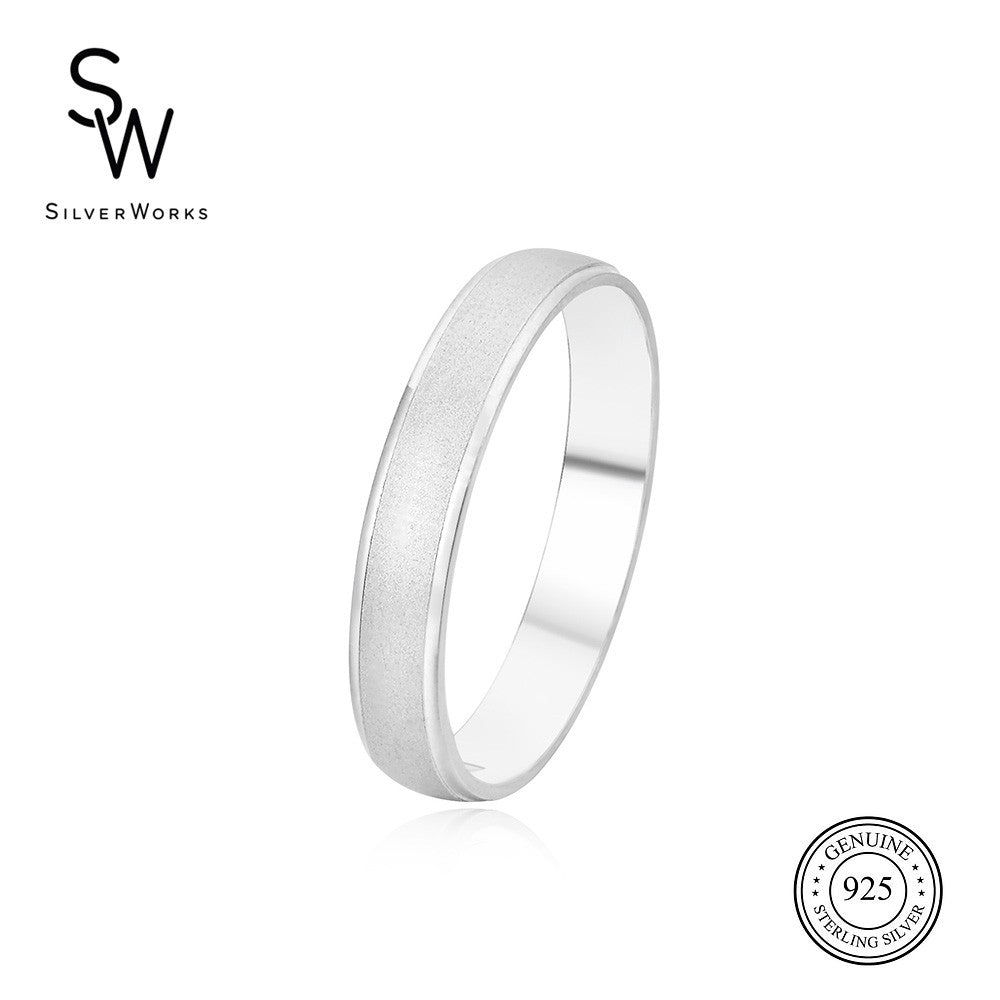 Sanblasted Band Ring Unisex R42885