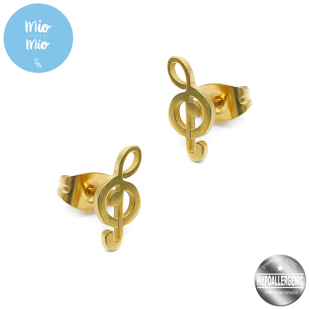 
                      
                        Sikes Musical Notes Stainless Steel Stud Earrings Set | SilverWorks
                      
                    