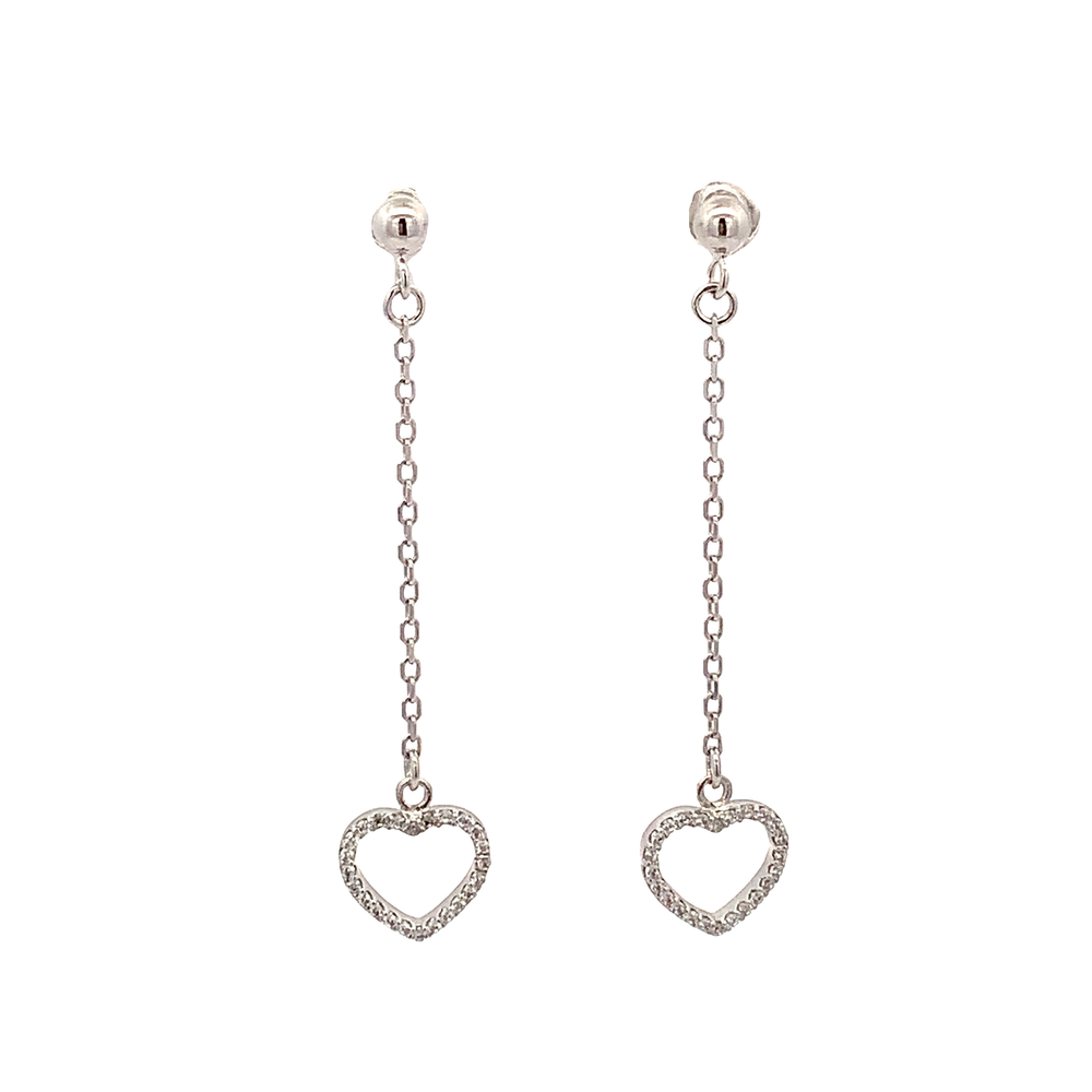 Passionate Love Silver Dangling Earrings