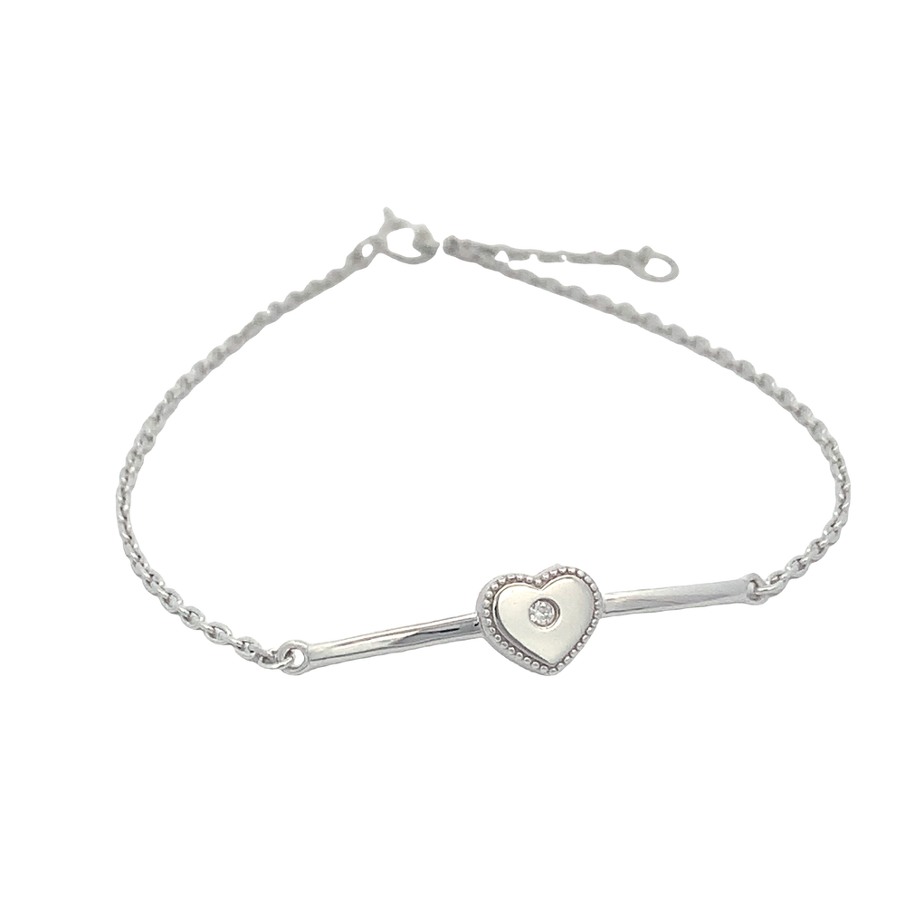 
                      
                        Valeria Black Heart Pave 925 Sterling Silver Bracelet | SilverWorks
                      
                    