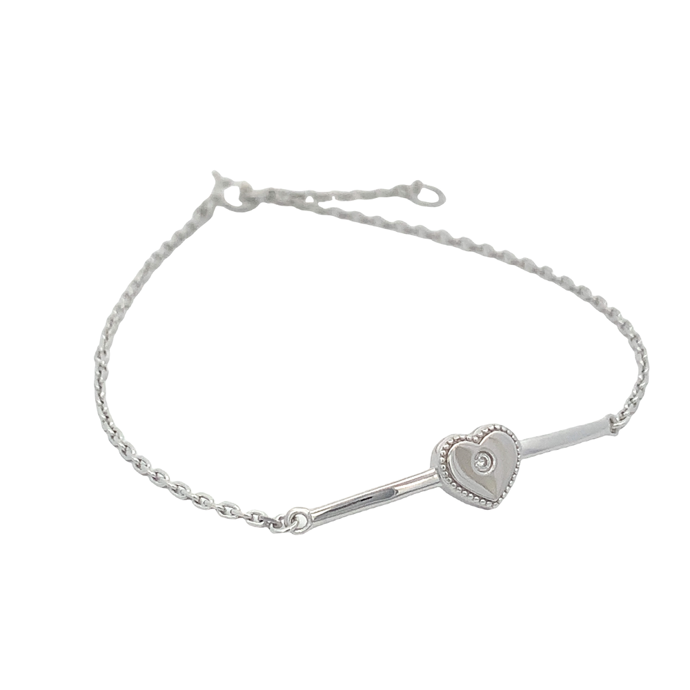 
                      
                        Valeria Black Heart Pave 925 Sterling Silver Bracelet | SilverWorks
                      
                    